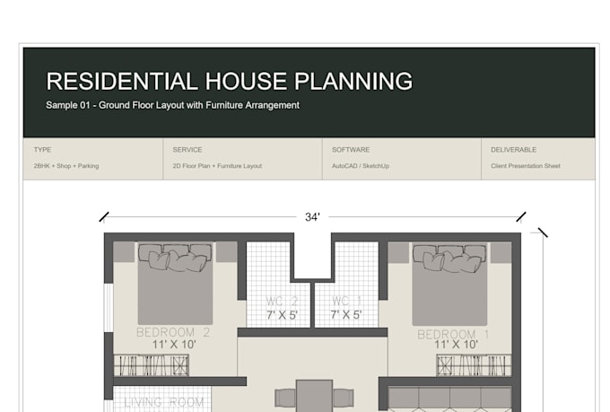draw 2d floor plan and house plan in autocad